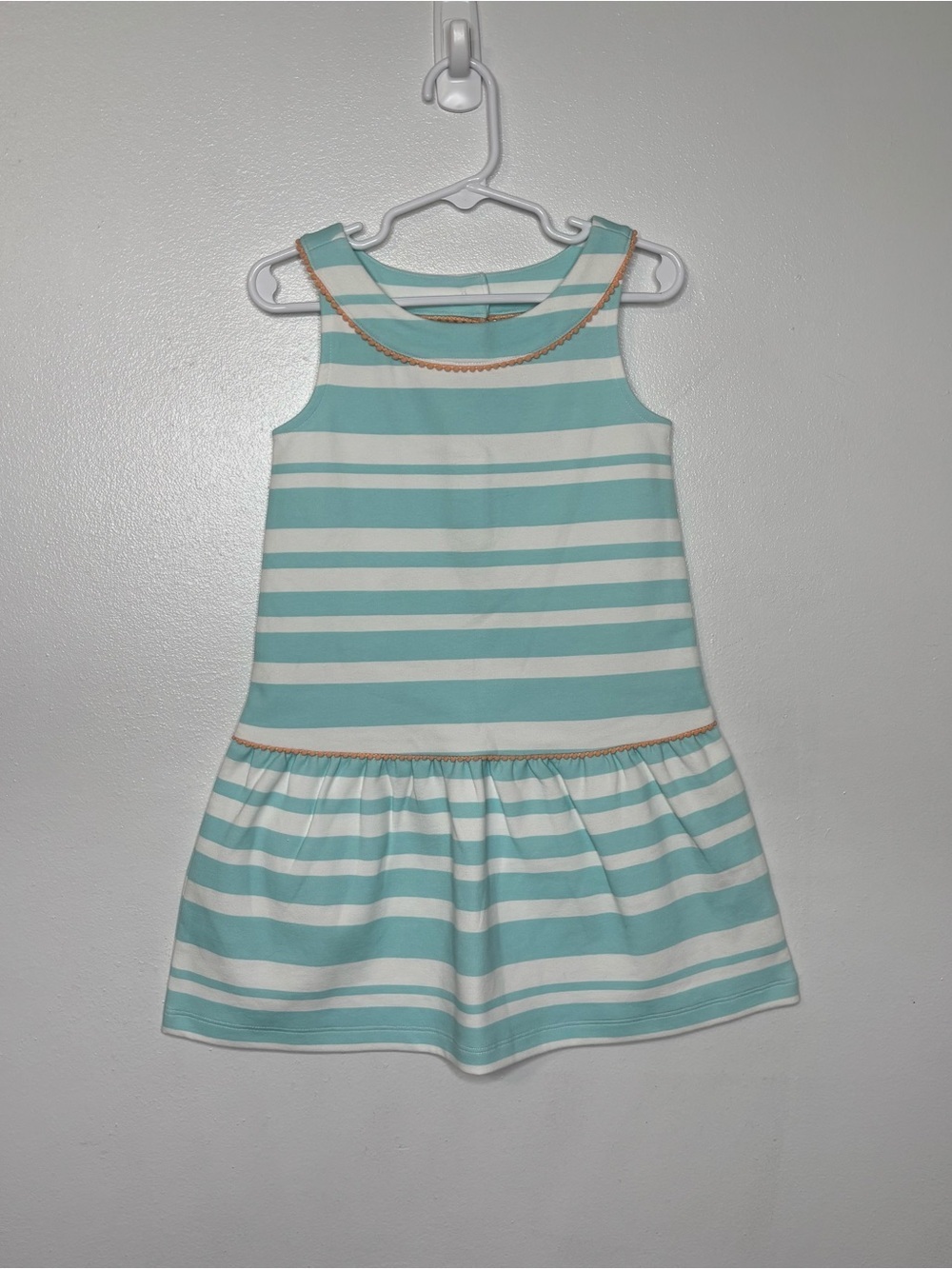 Janie & Jack Blue White Stripe Girls Dress Size 4.